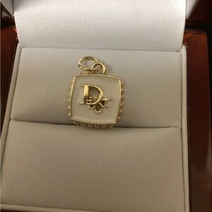 Dior White and Gold Charm